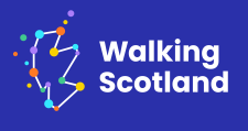 Walking Scotland Logo on Blue Background - SWAN Scotland Secures Walking Fund for Scotland Grant to Grow Our Wellbeing Walks