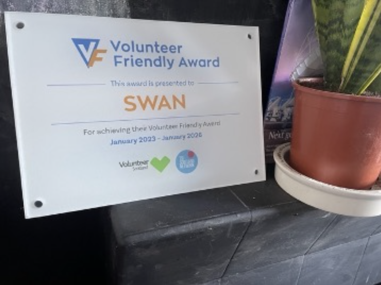  - We have been awarded Volunteer Friendly accreditation by Volunteer Scotland