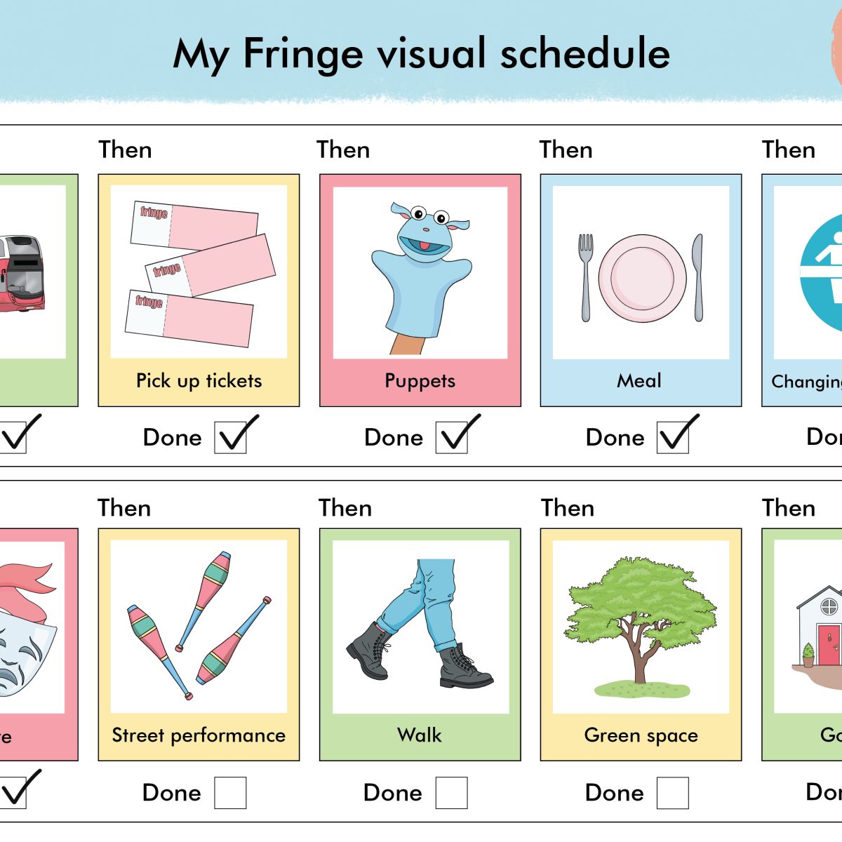 SWAN volunteer creates visual schedule for the Edinburgh Fringe Cover image